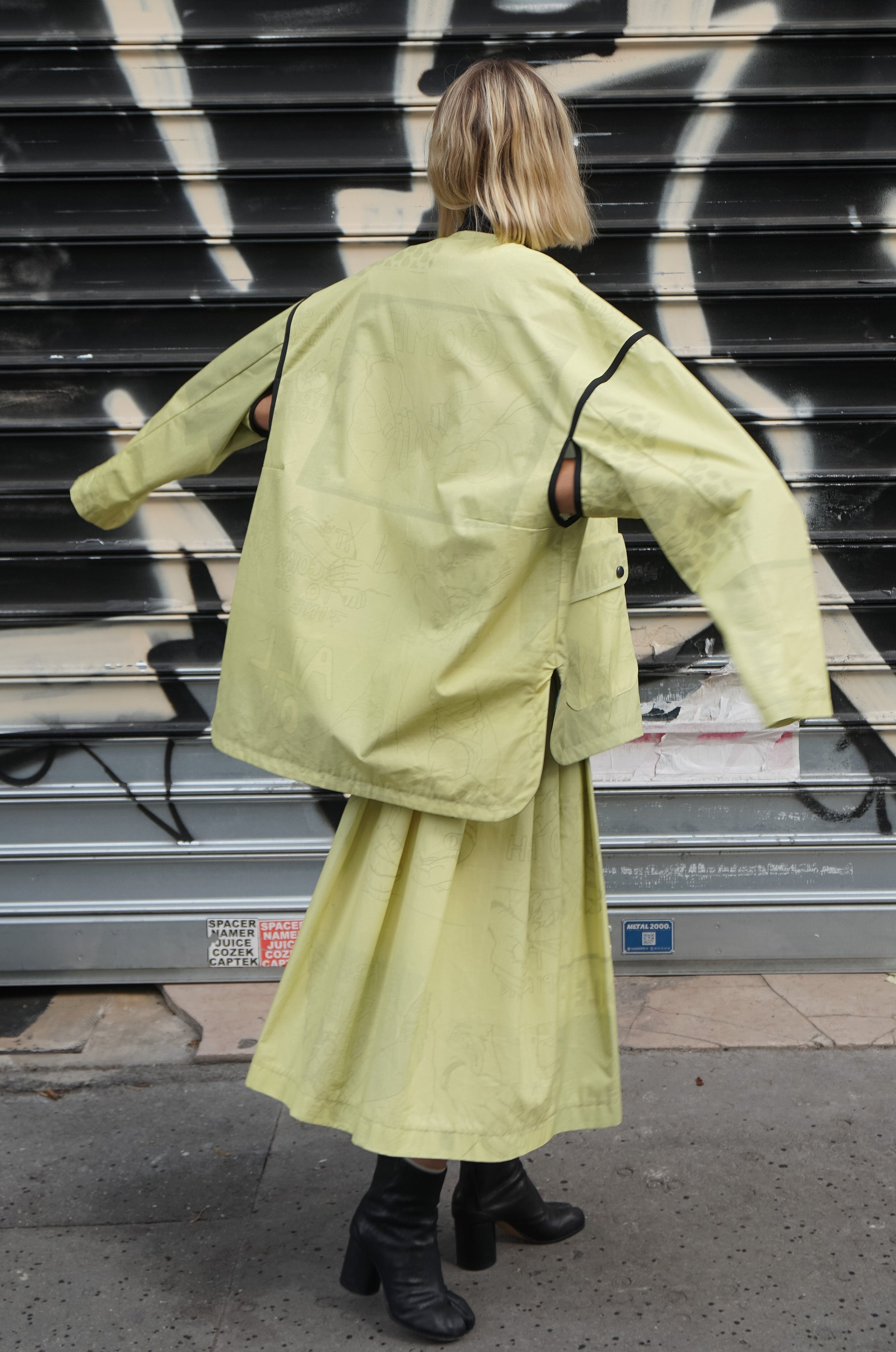 KONRAD SONJA SKIRT LEMON COTTON
