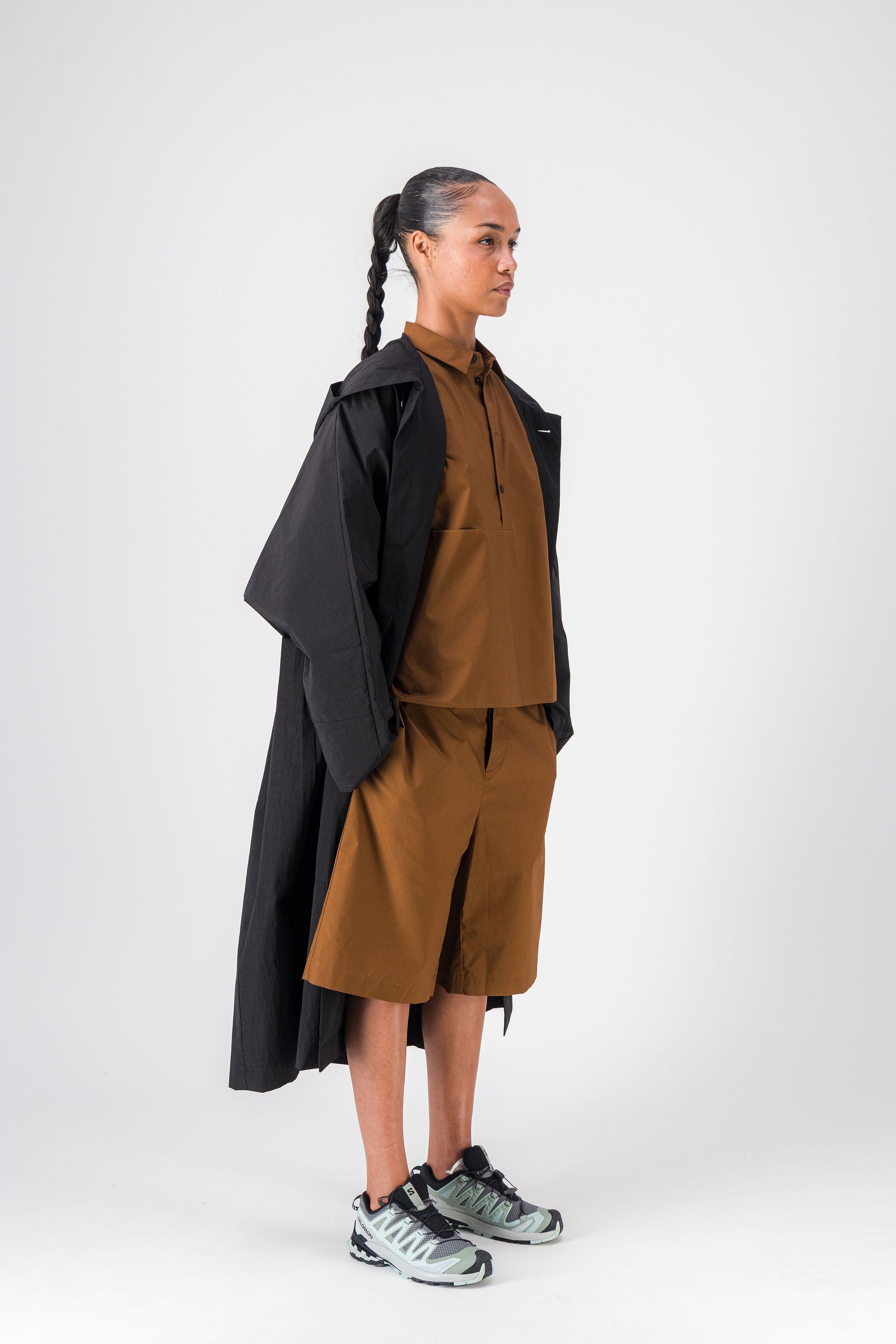 Wide Dramatic Black Coat