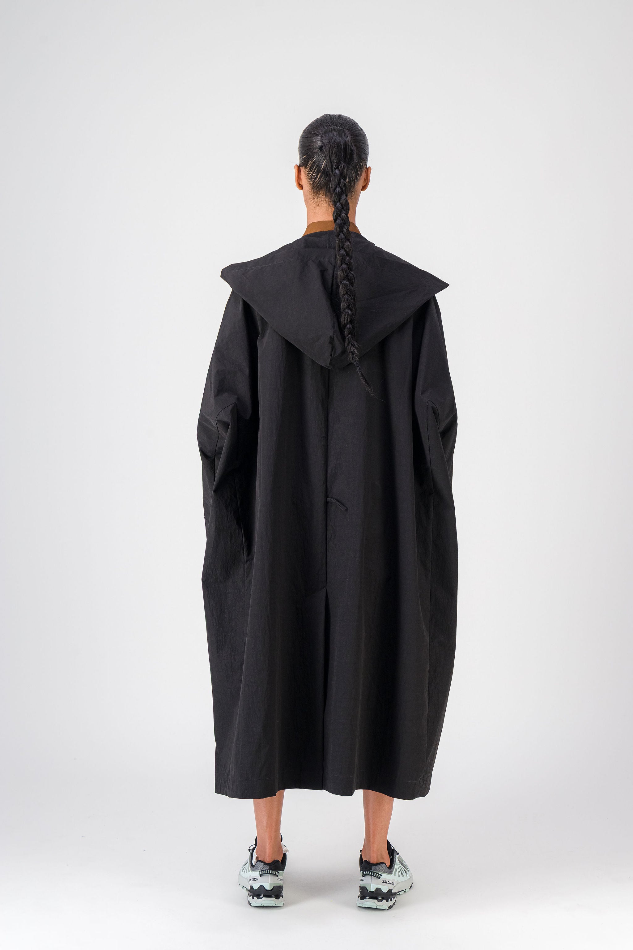 Wide Dramatic Black Coat