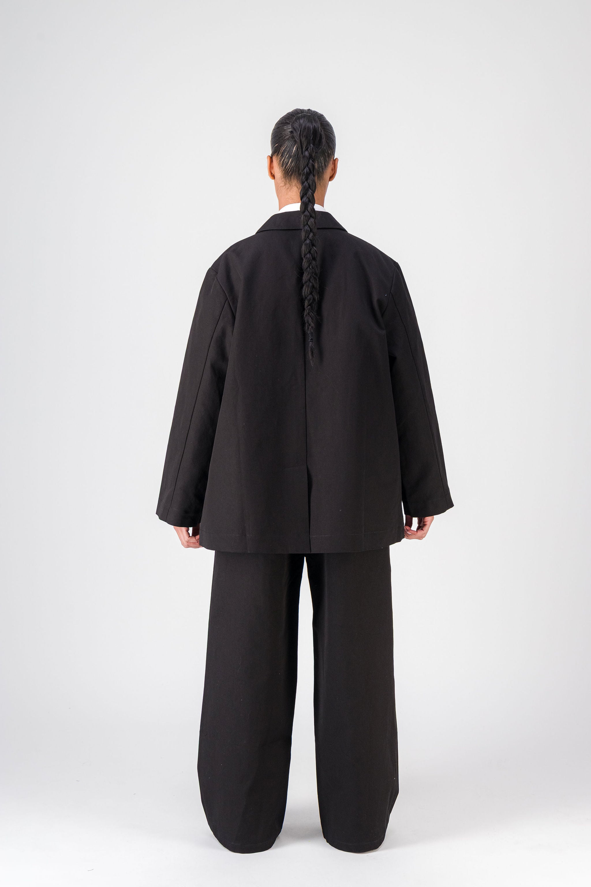 Pocket Balck Cotton Jacket