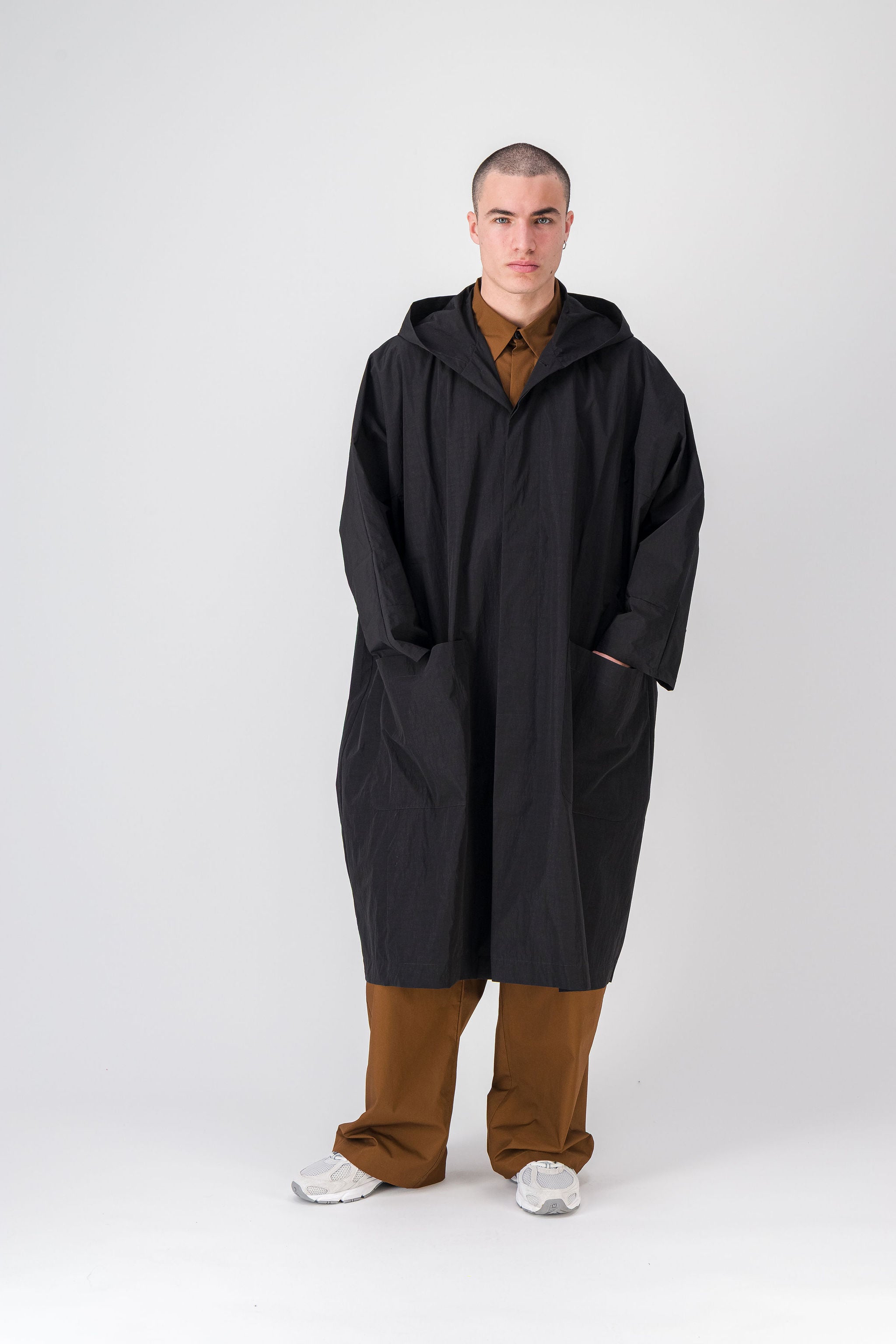 Wide Dramatic Black Coat