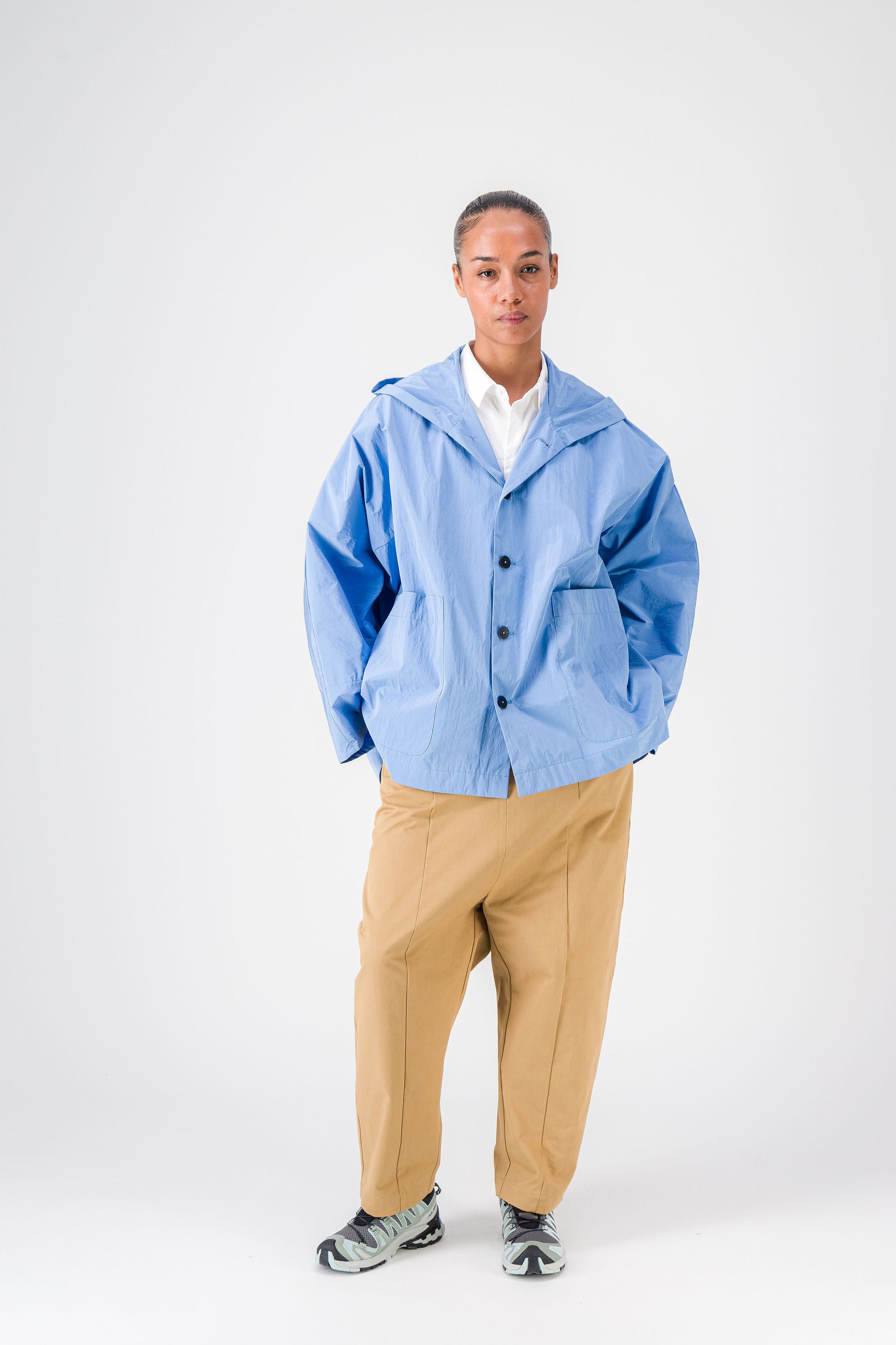 Wide Oversized Short Hoodie Jacket