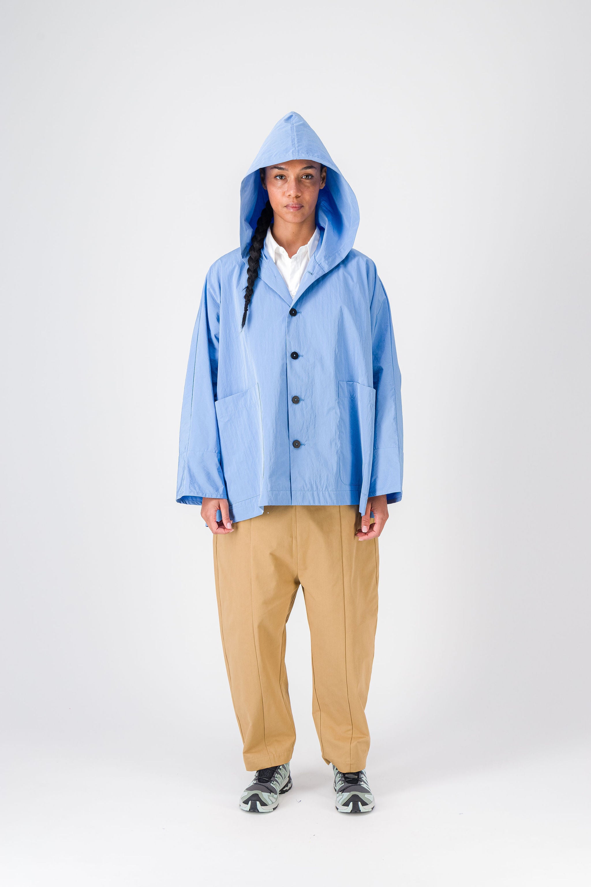 Wide Oversized Short Hoodie Jacket