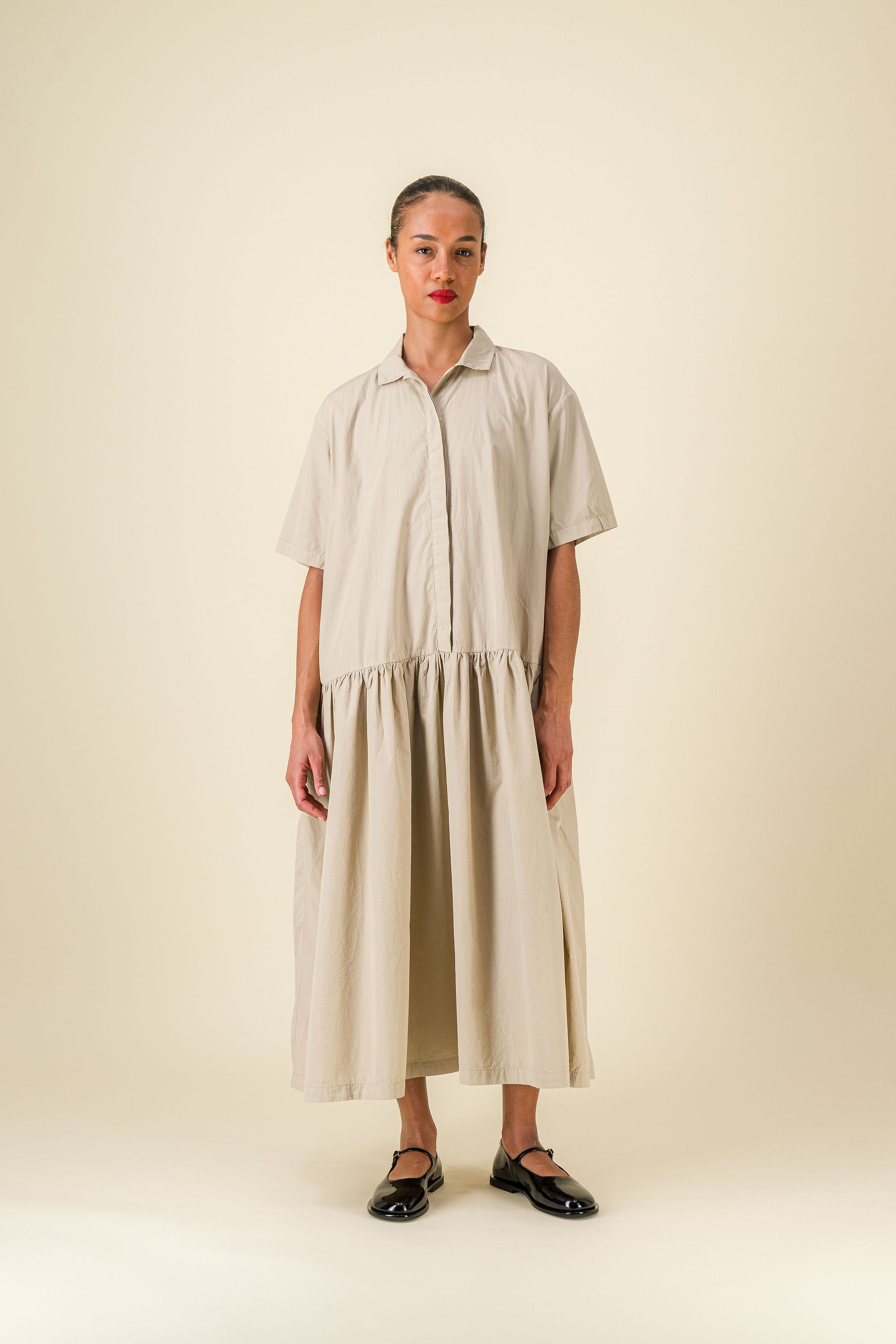 Gea Poplin Dress Sand