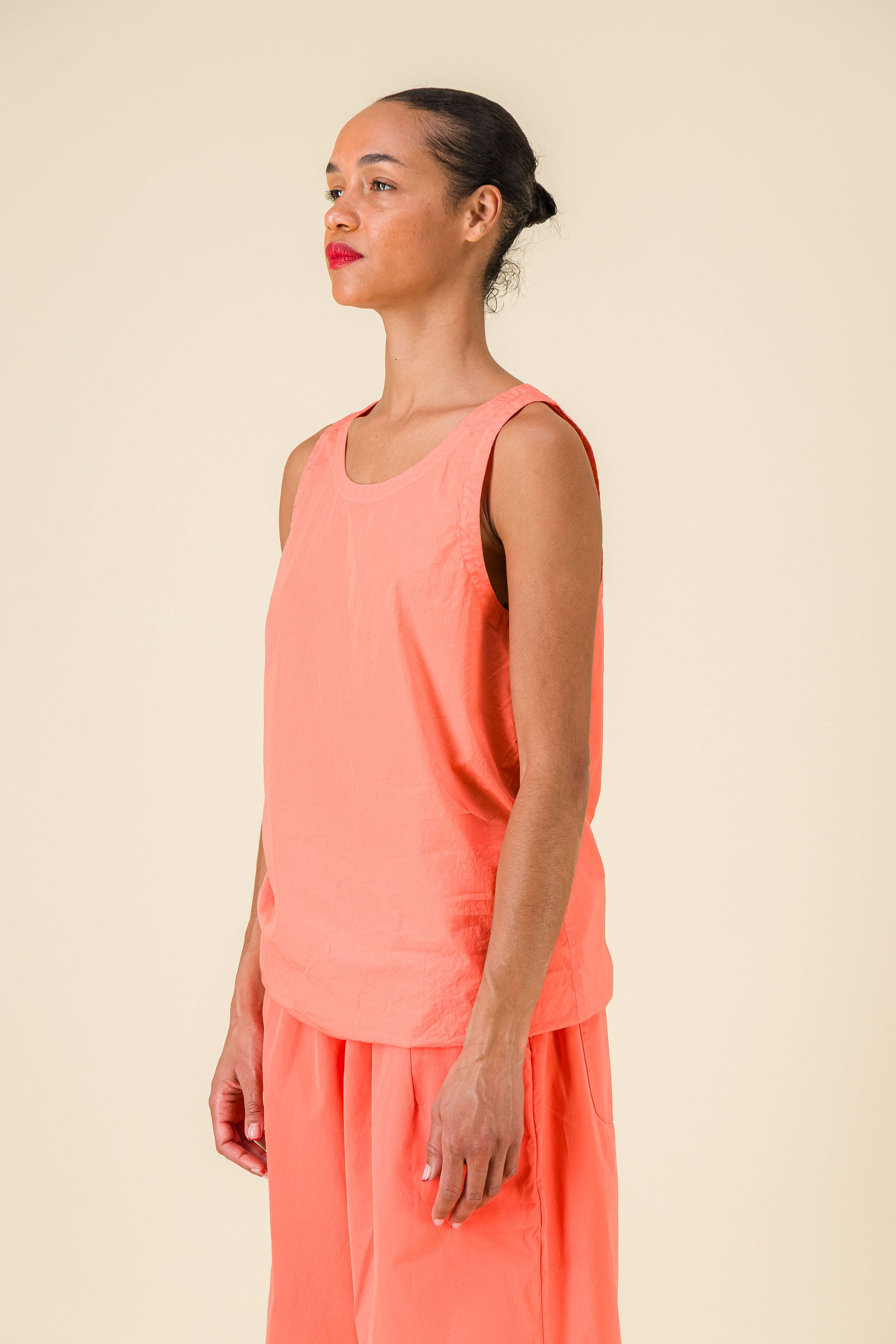 Stem Coral Light Poplin Tank Top
