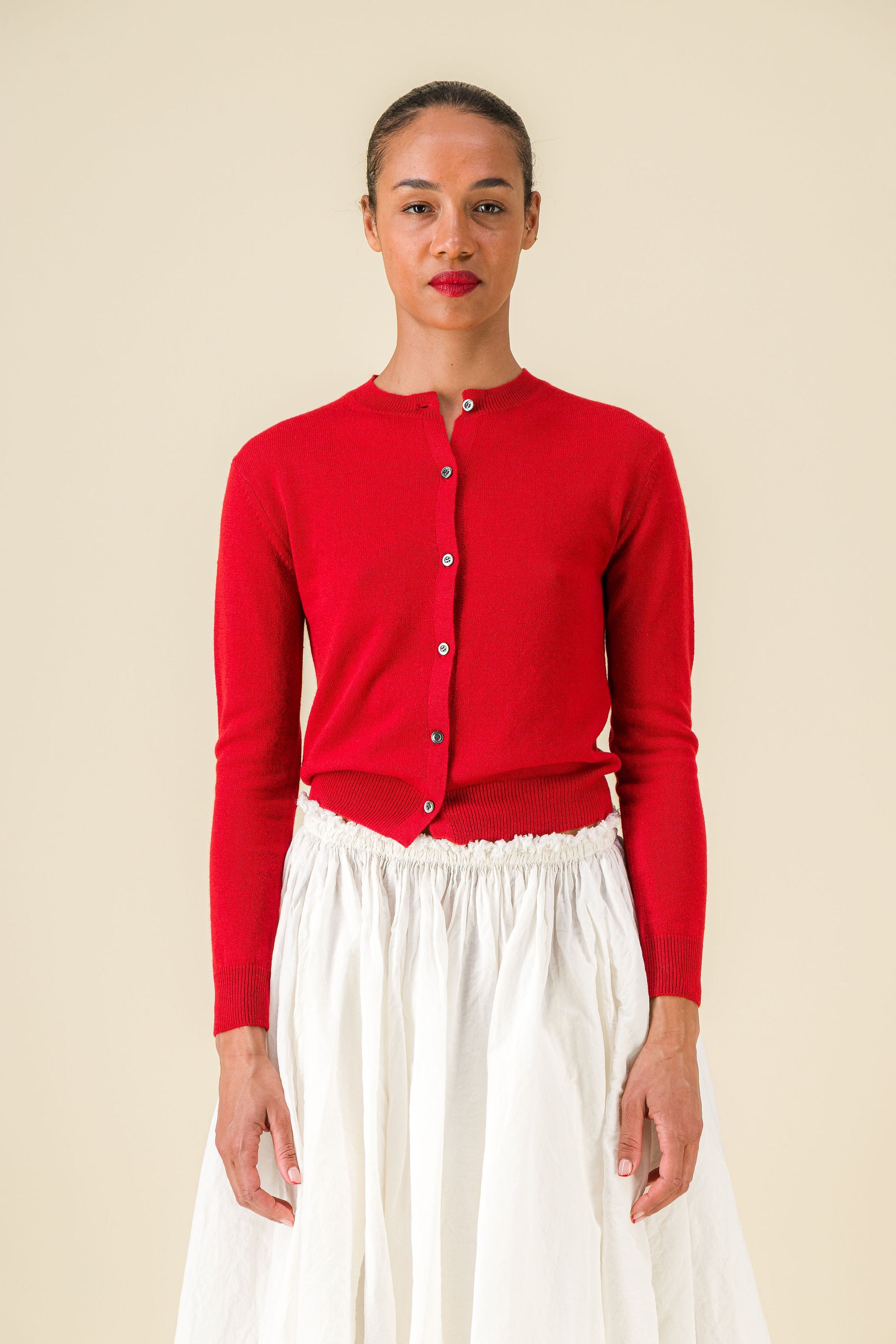 BABACO ROUND NECK CASHMERE SILK CARDIGAN