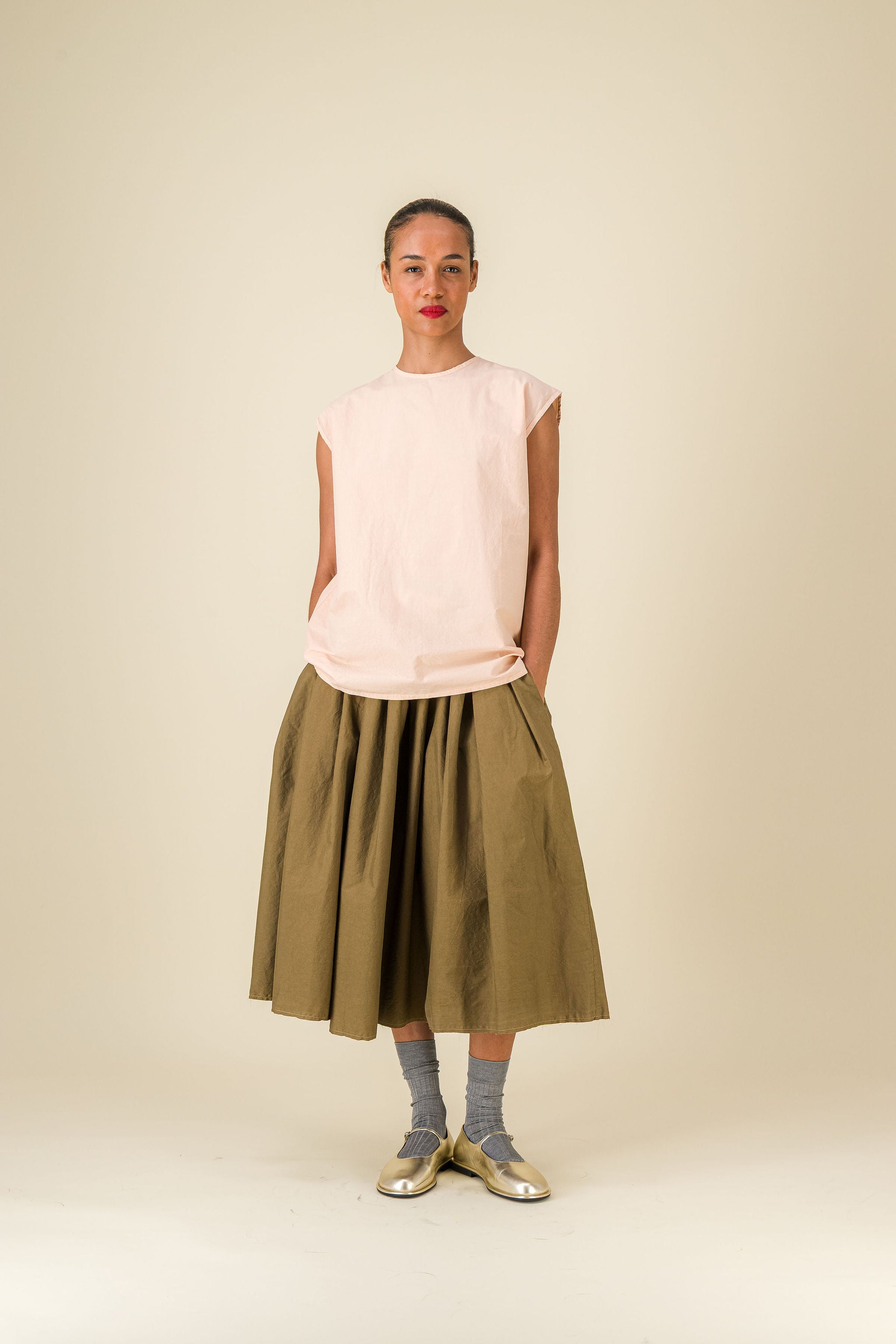 Gelsa Cotton Silk Bronze Skirt