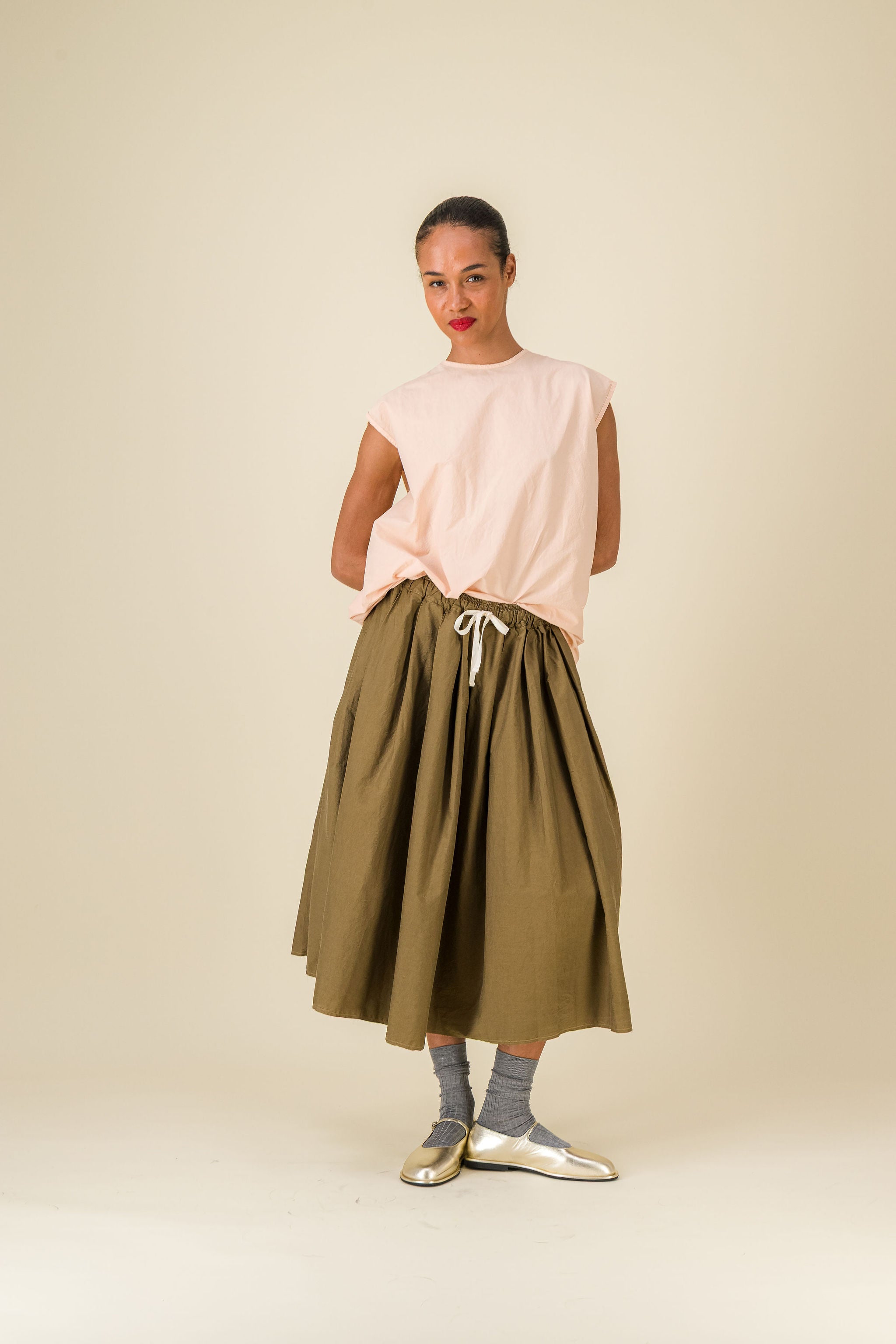 Gelsa Cotton Silk Bronze Skirt
