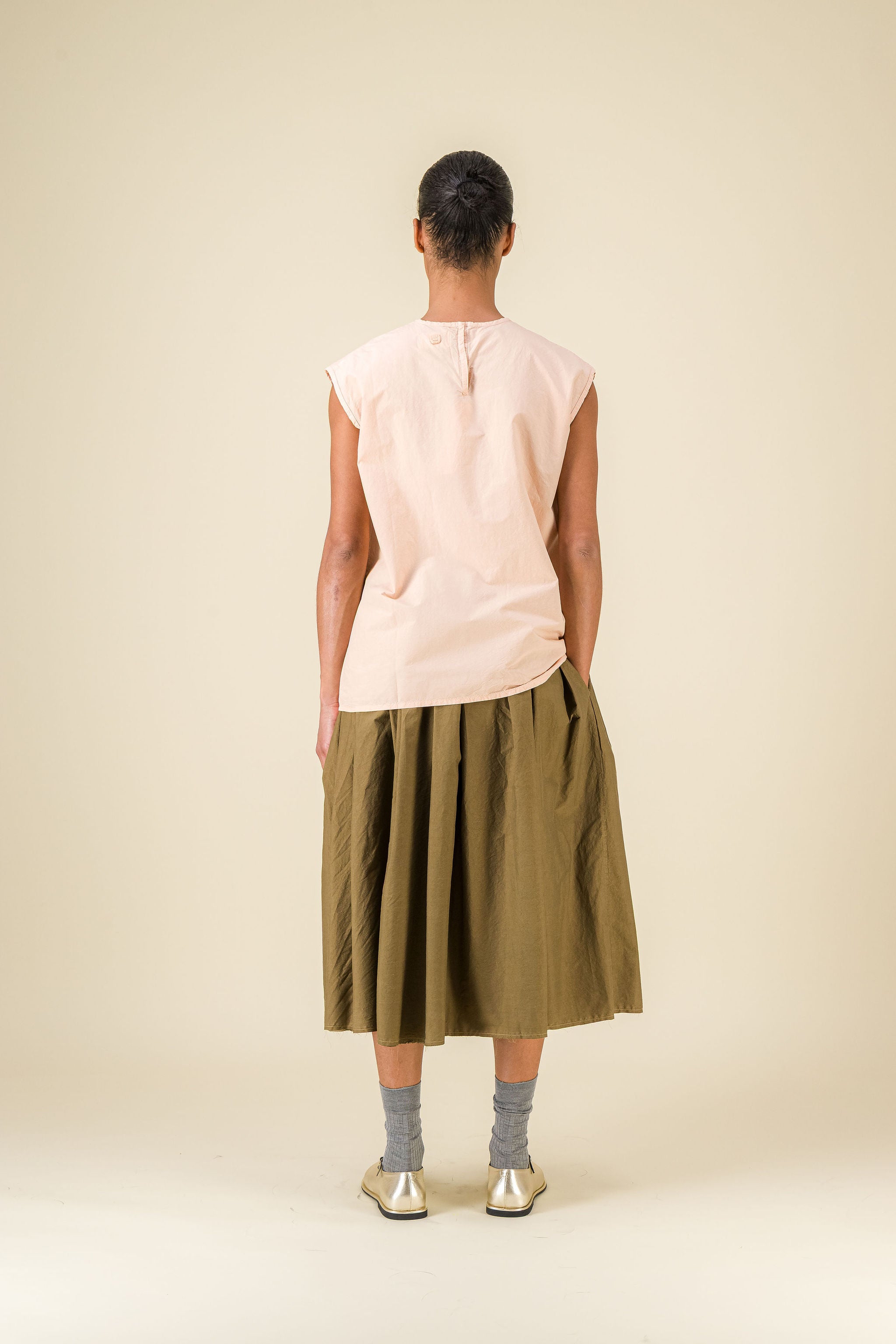 Bud Cotton Silk Nude Top