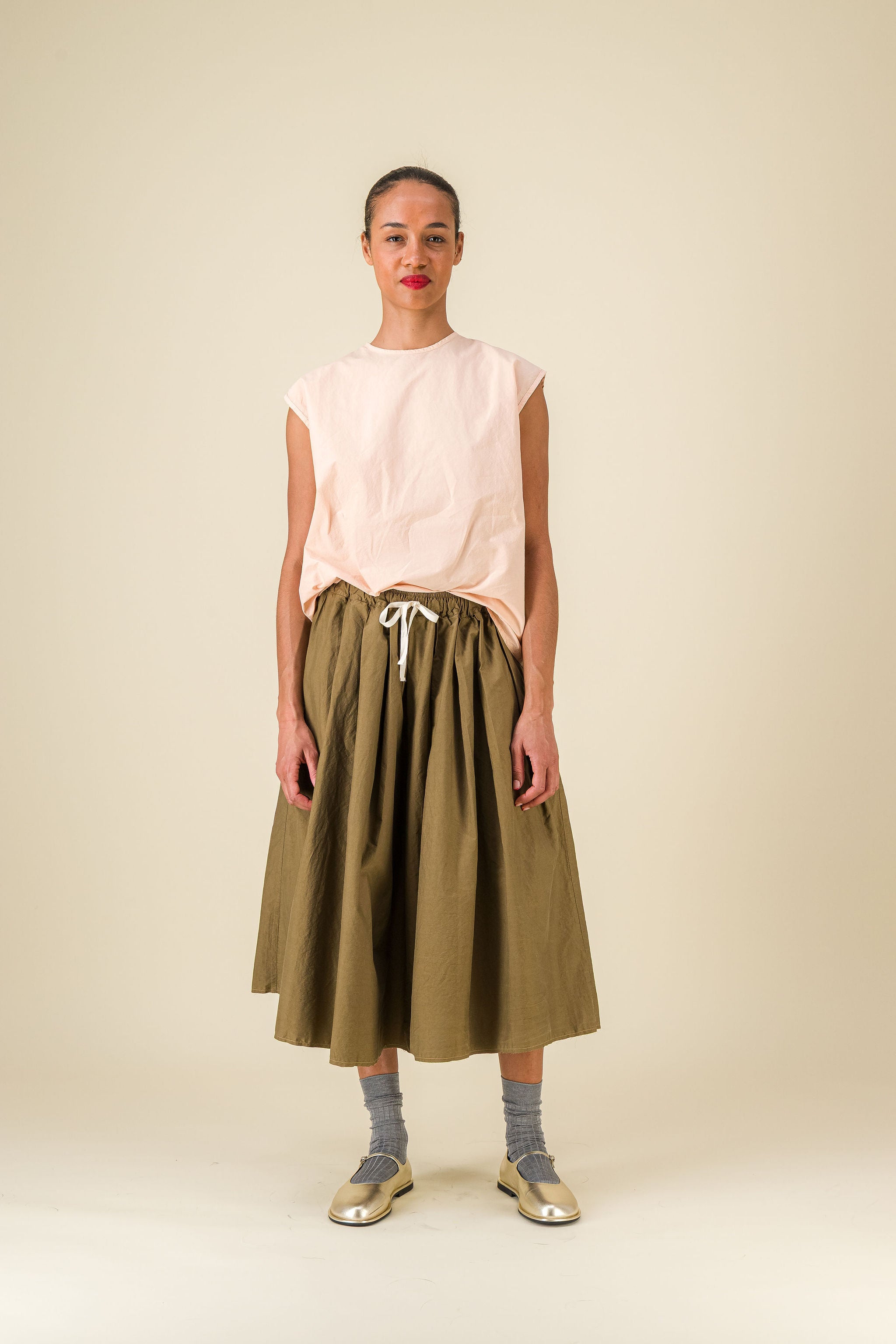 Bud Cotton Silk Nude Top