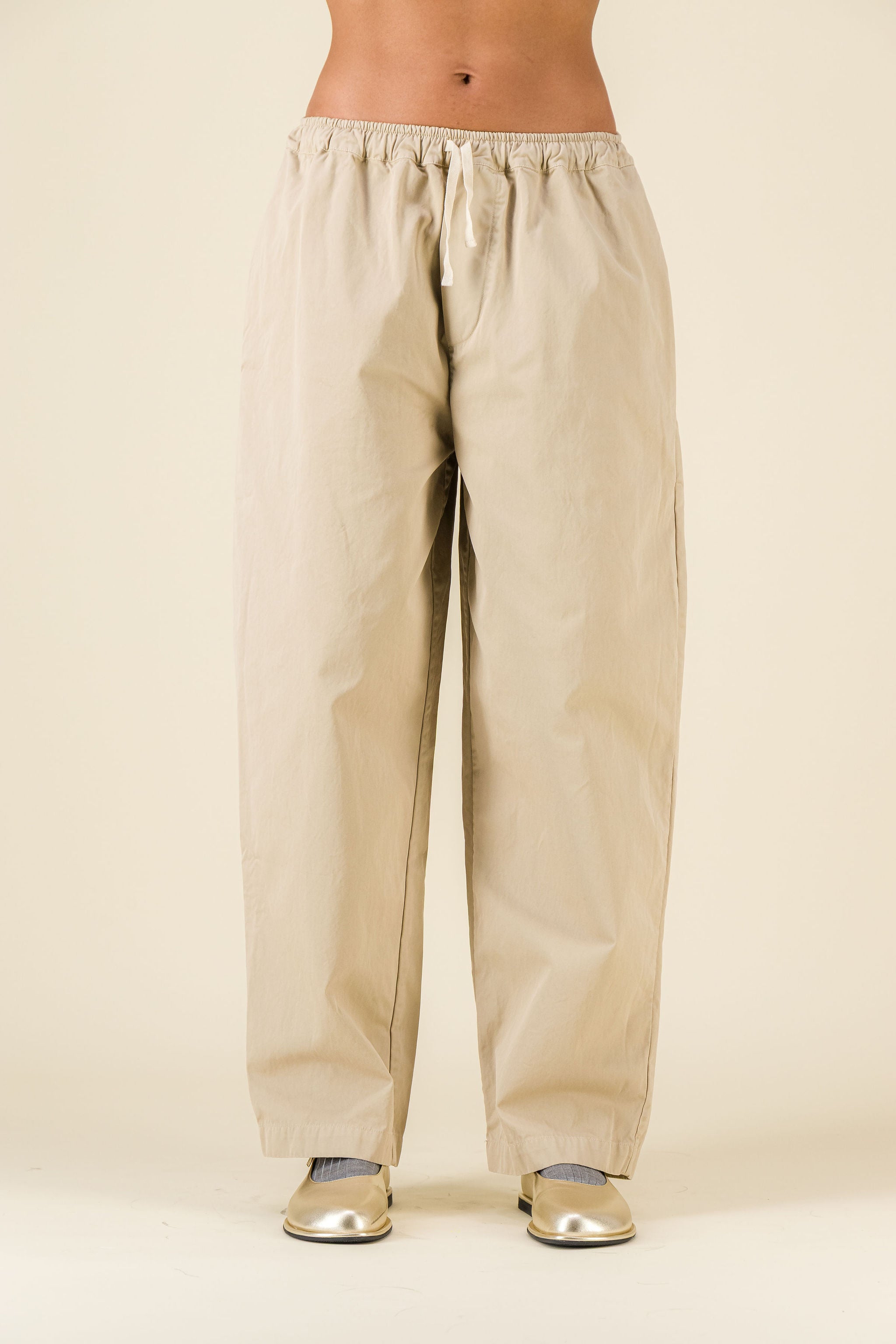 Quarto Cotton gabardine Beige Pants
