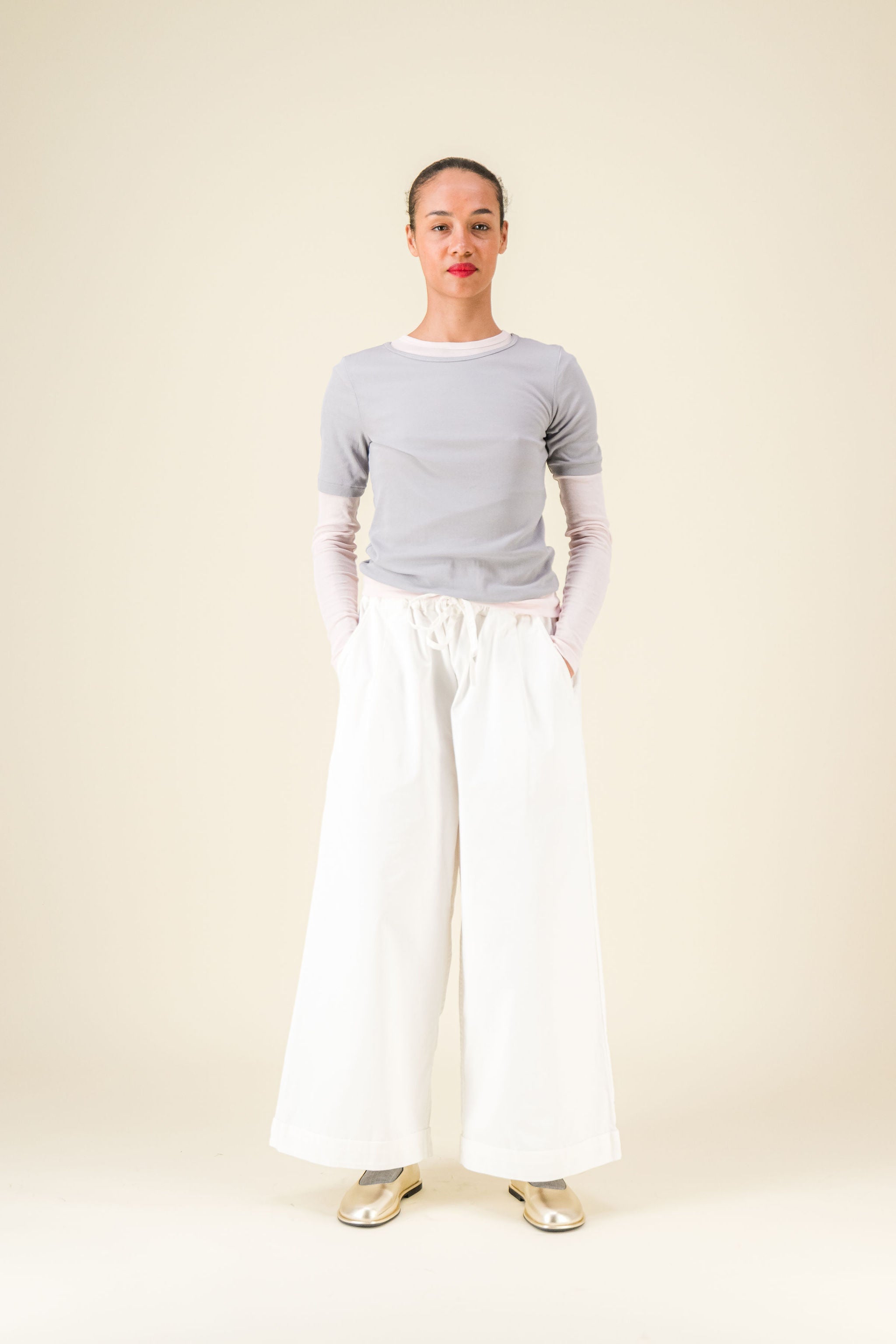 Cama Palazzo Pants White