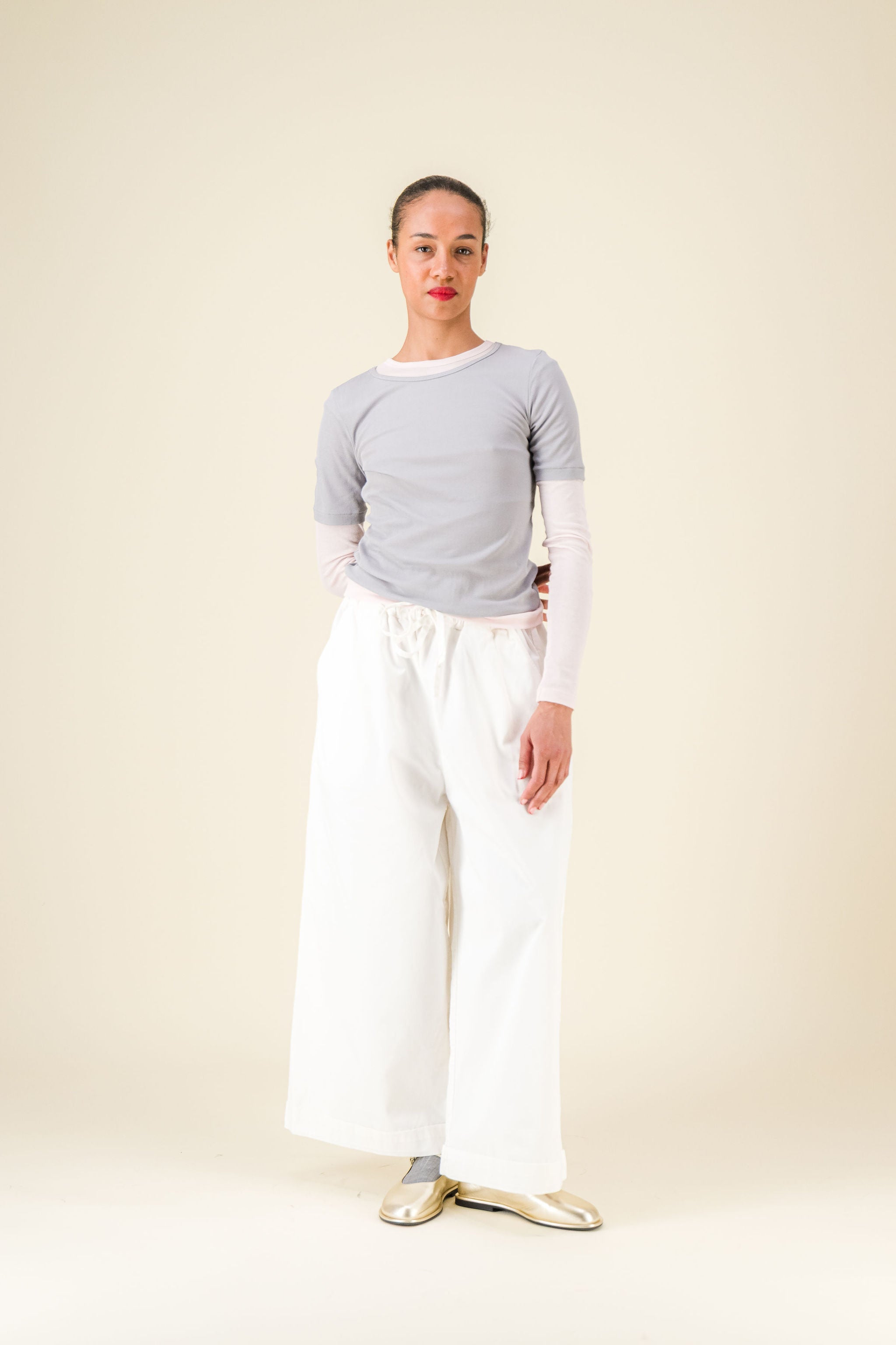 Cama Palazzo Pants White