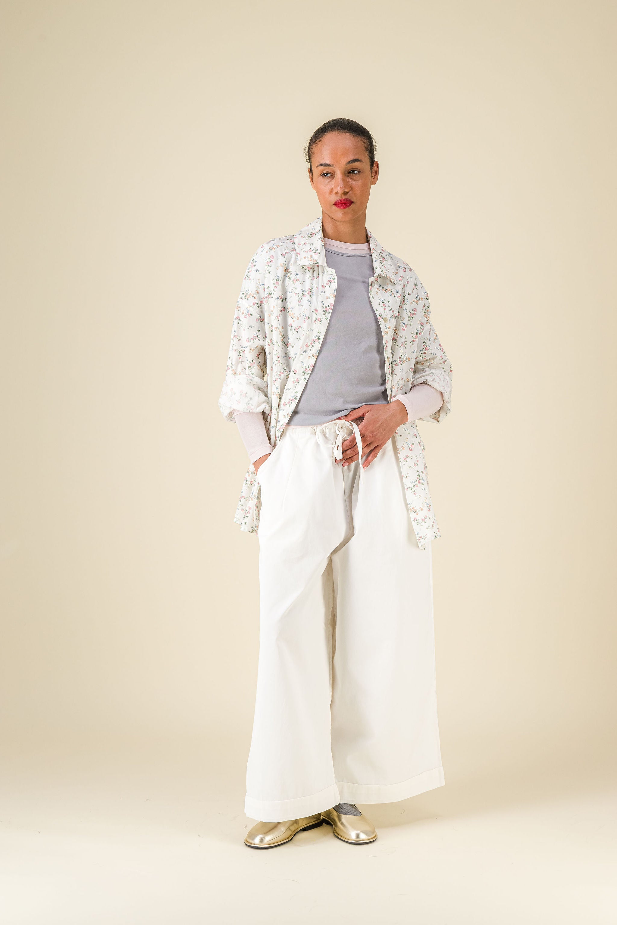 Cama Palazzo Pants White