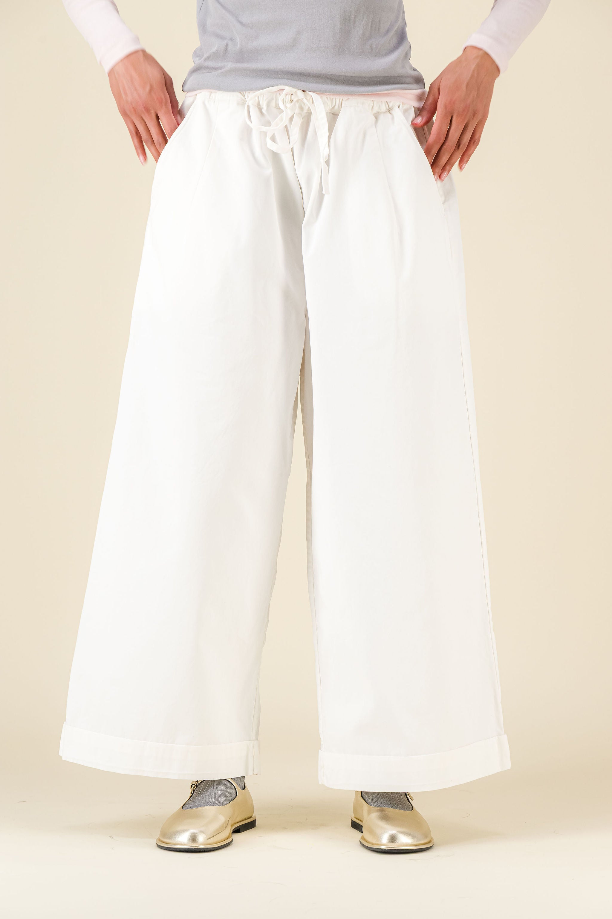 Cama Palazzo Pants White