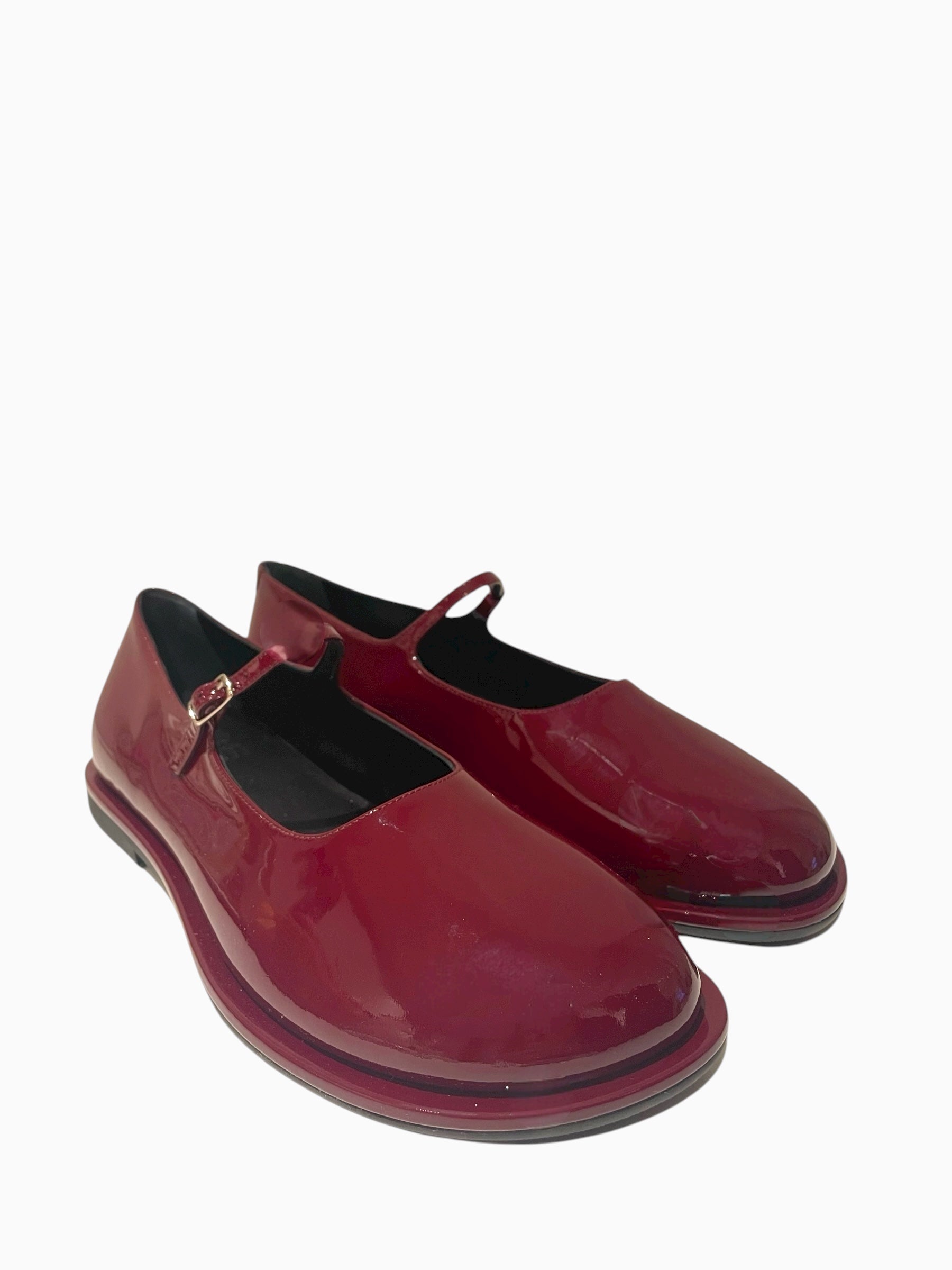 Buzzy Burgundy Patent Calf Mary Jane Anne Blum