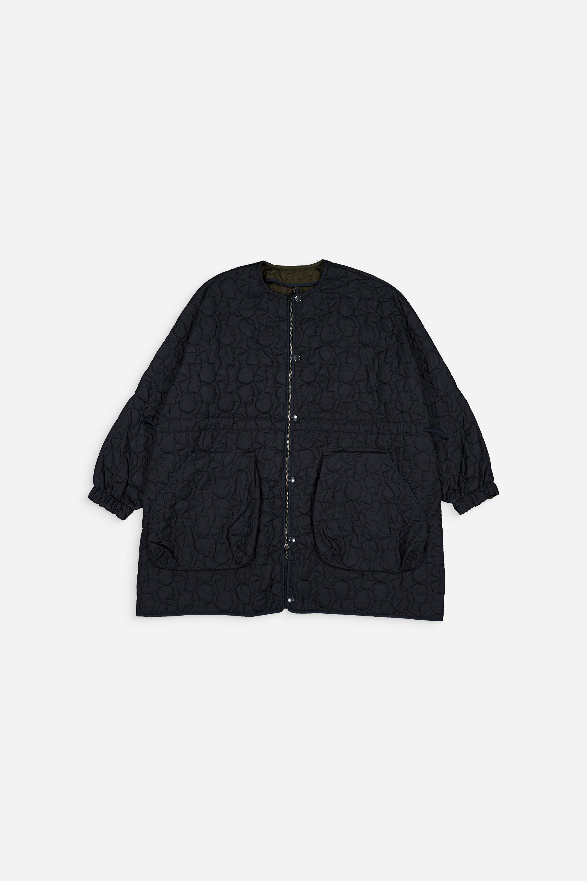 Sungjin Cape Reversible Navy and Khaki