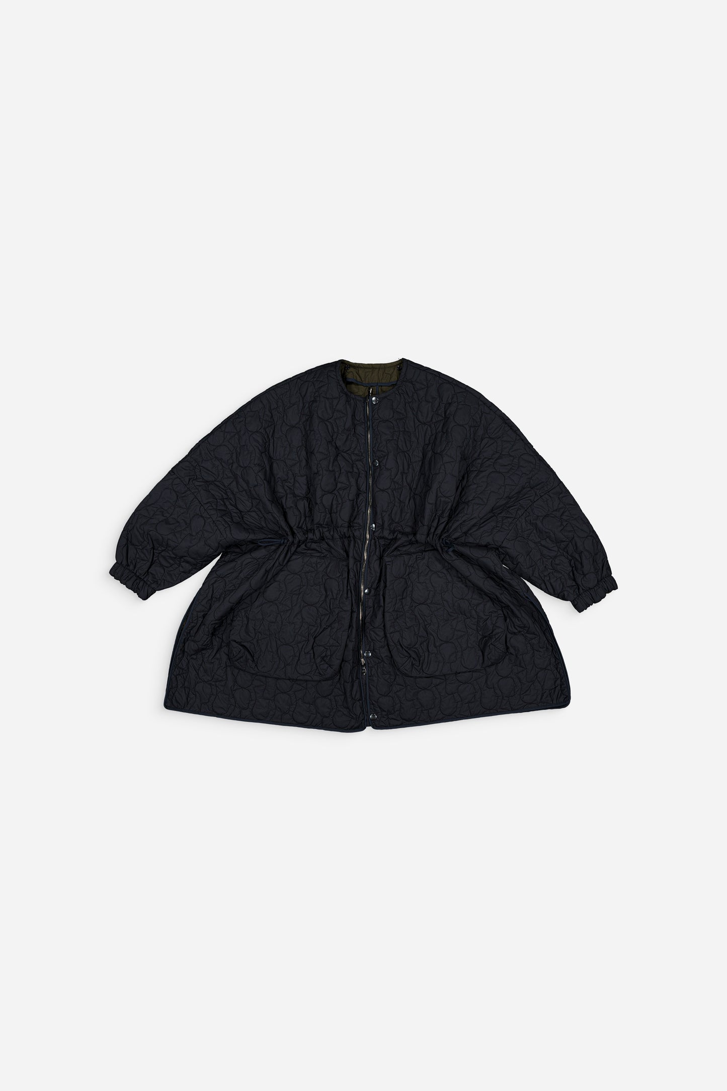 Sungjin Cape Reversible Navy and Khaki