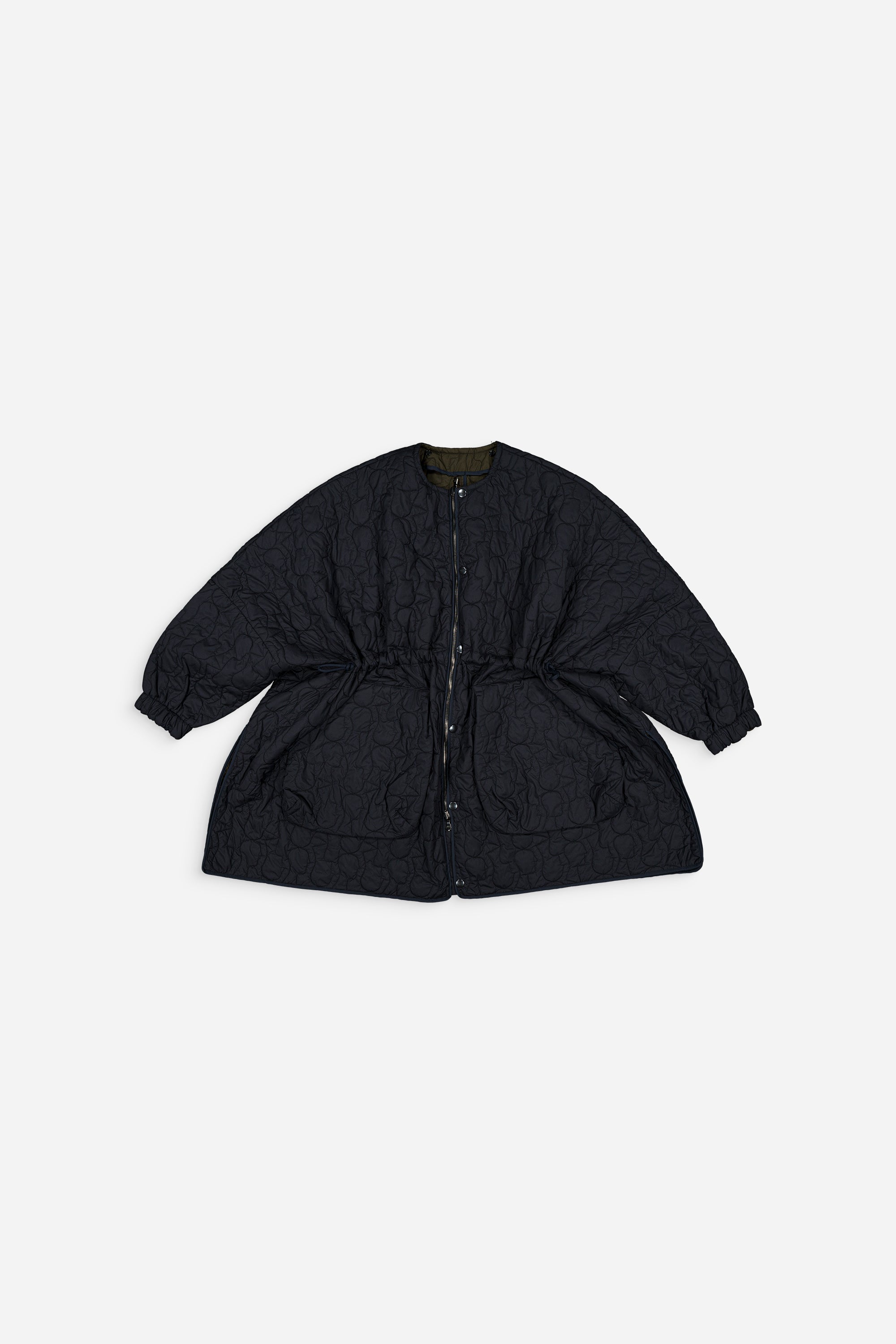 Sungjin Cape Reversible Navy and Khaki