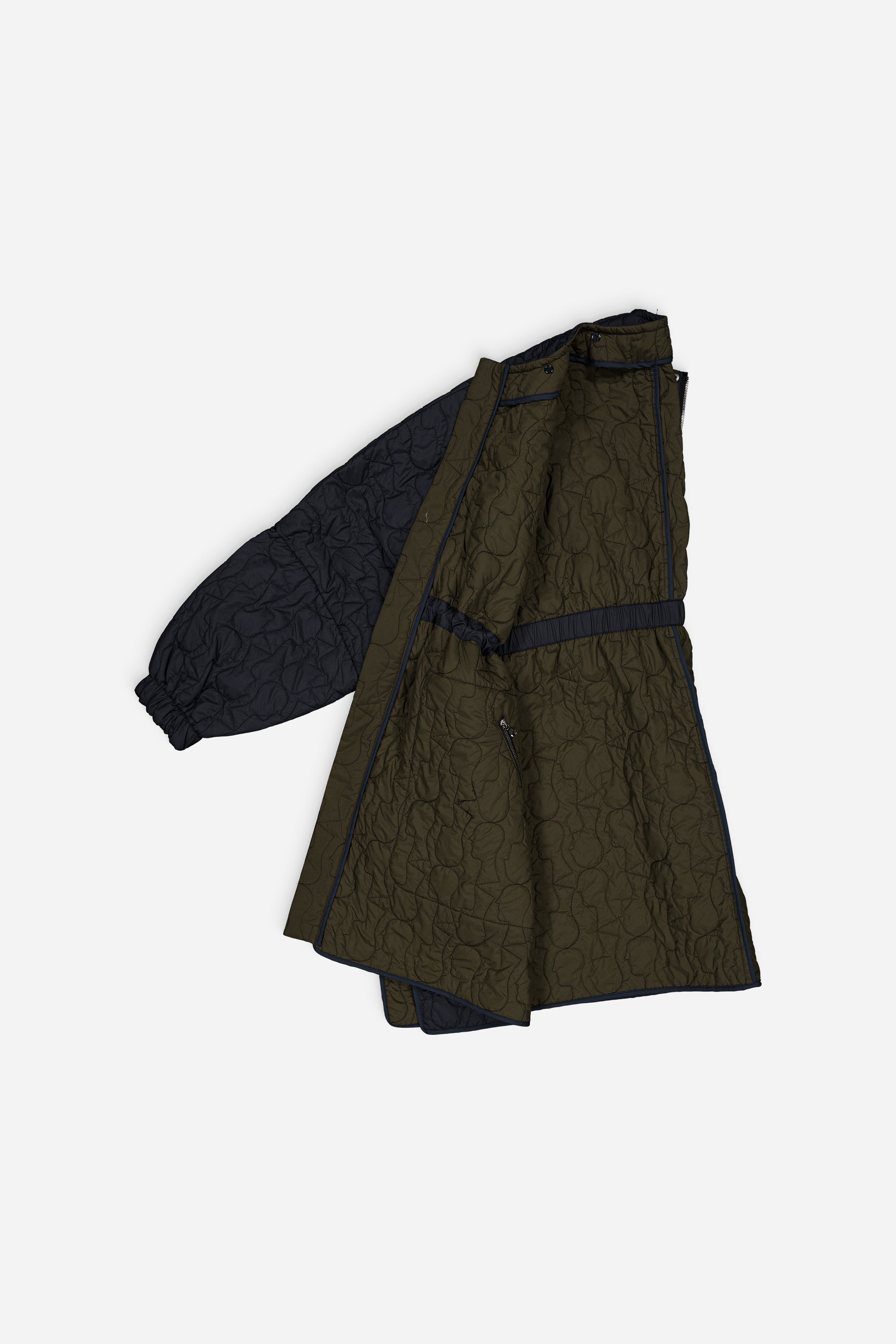 Sungjin Cape Reversible Navy and Khaki