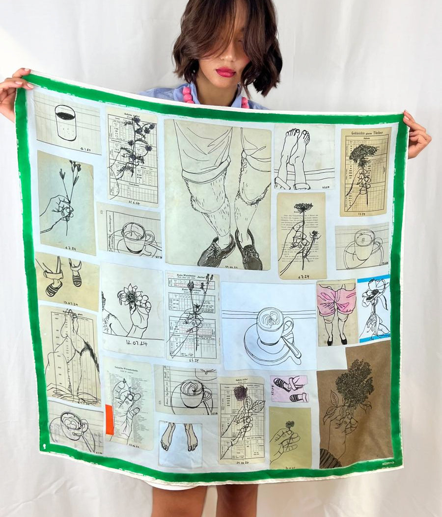 Konrad Marcello Silk Foulard Diary