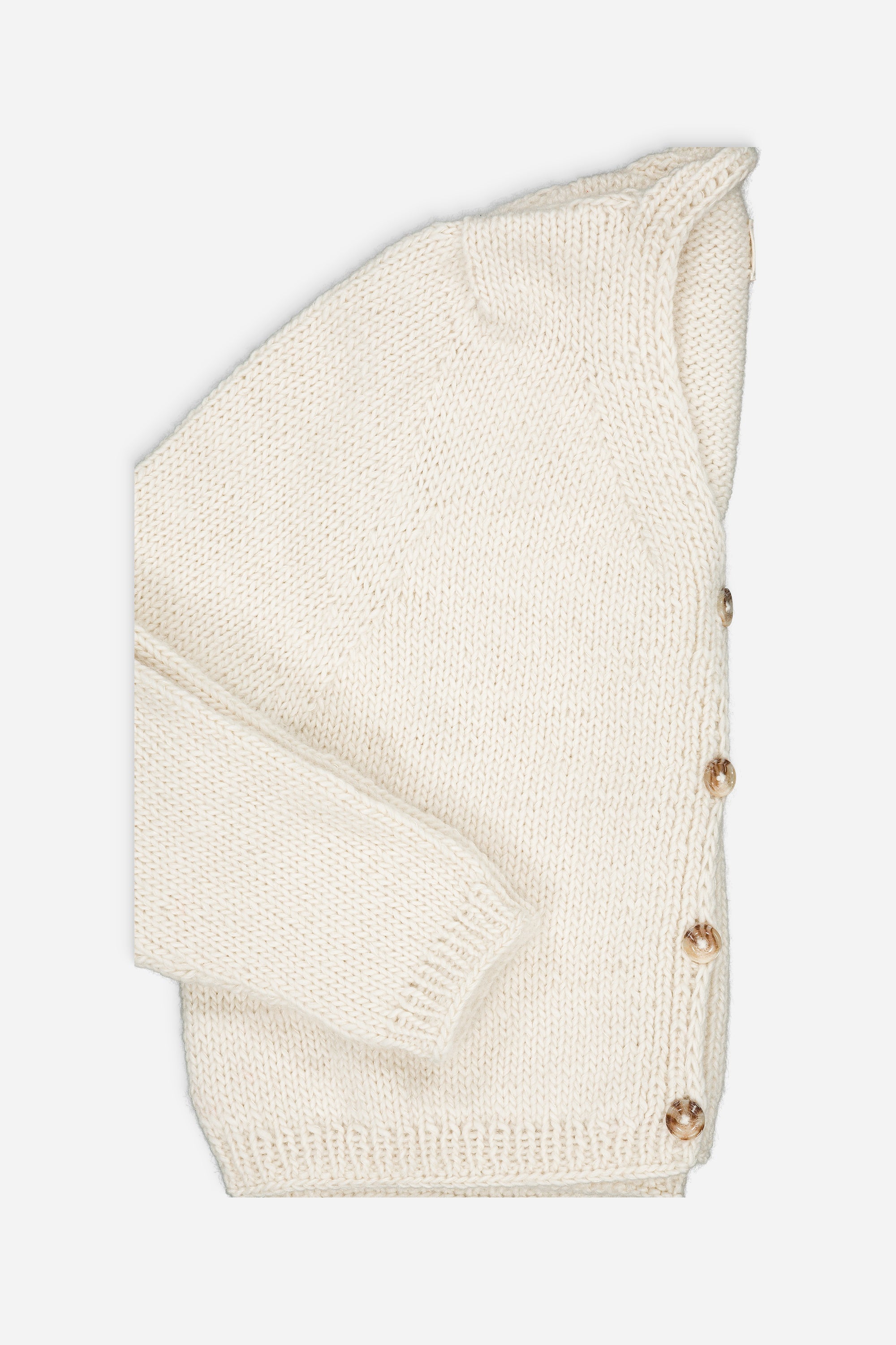 Nino Hand-Knitted Cardigan Off-White