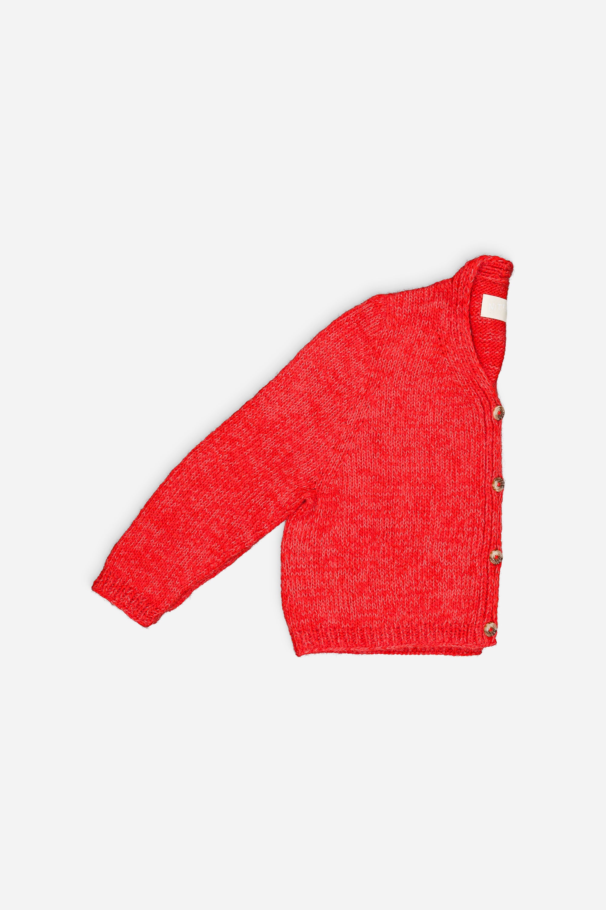Nino hand-Knitted Cardigan Coral