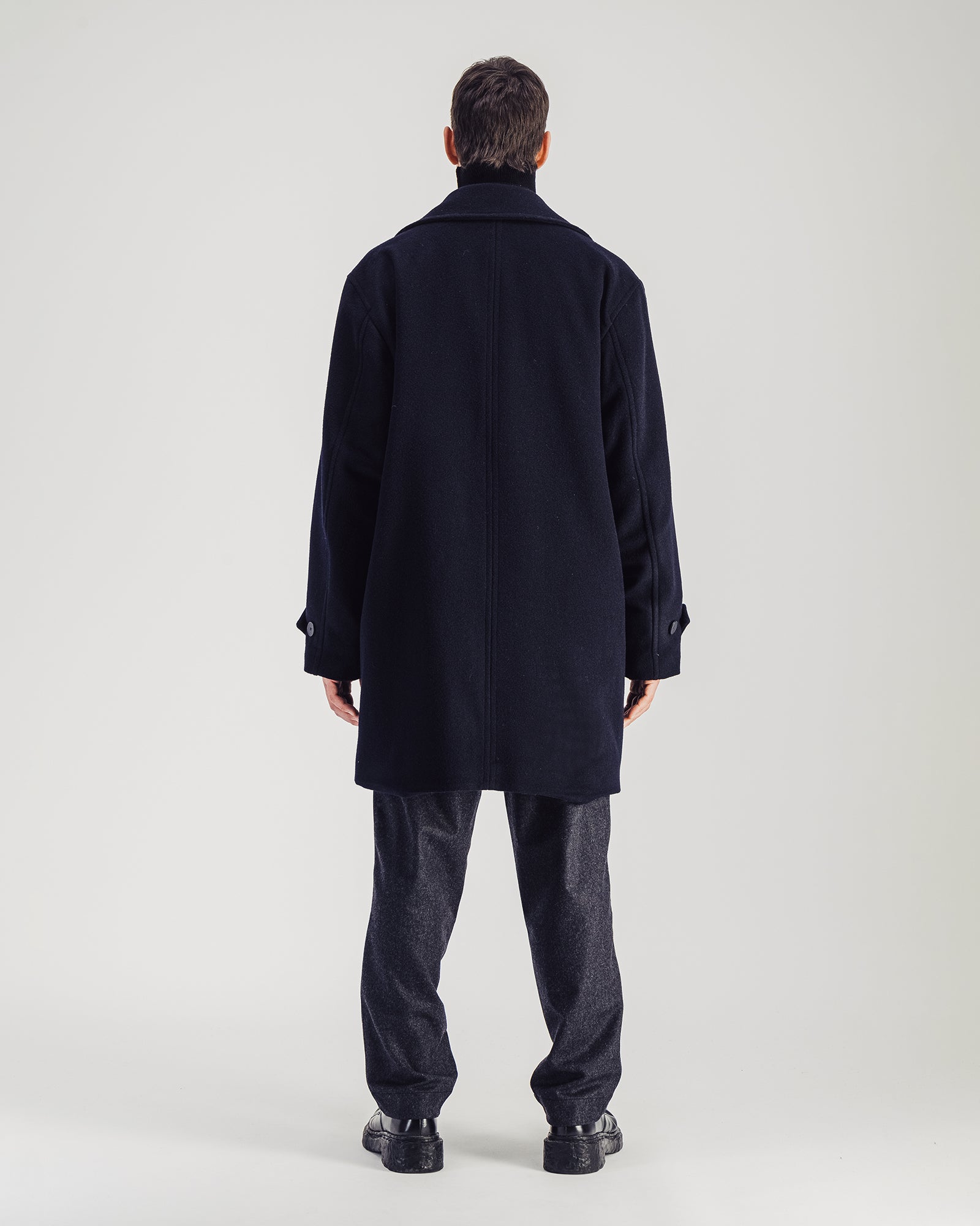 Caufield Long Coat Navy