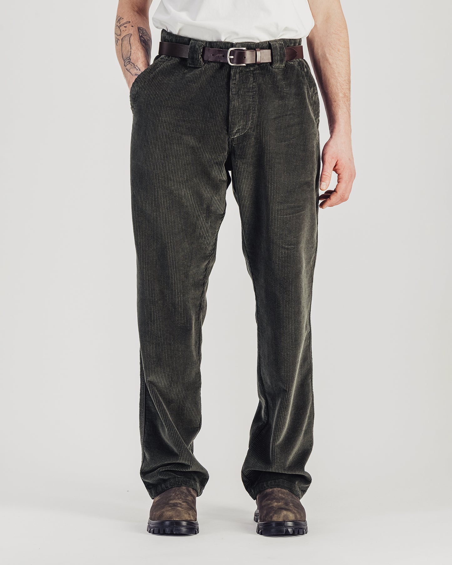 Dock Corduroy Pants Grayish Green