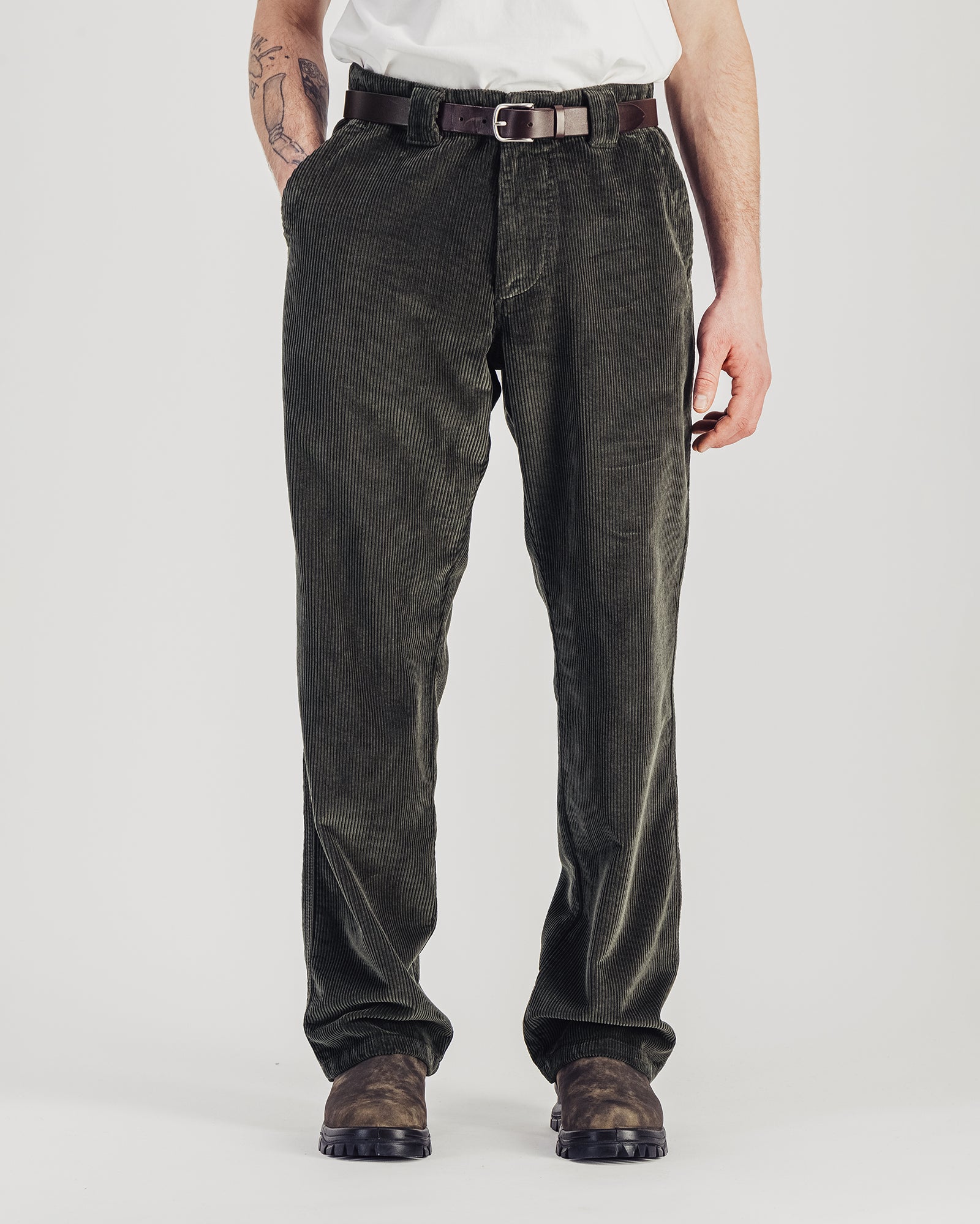 Dock Corduroy Pants Grayish Green