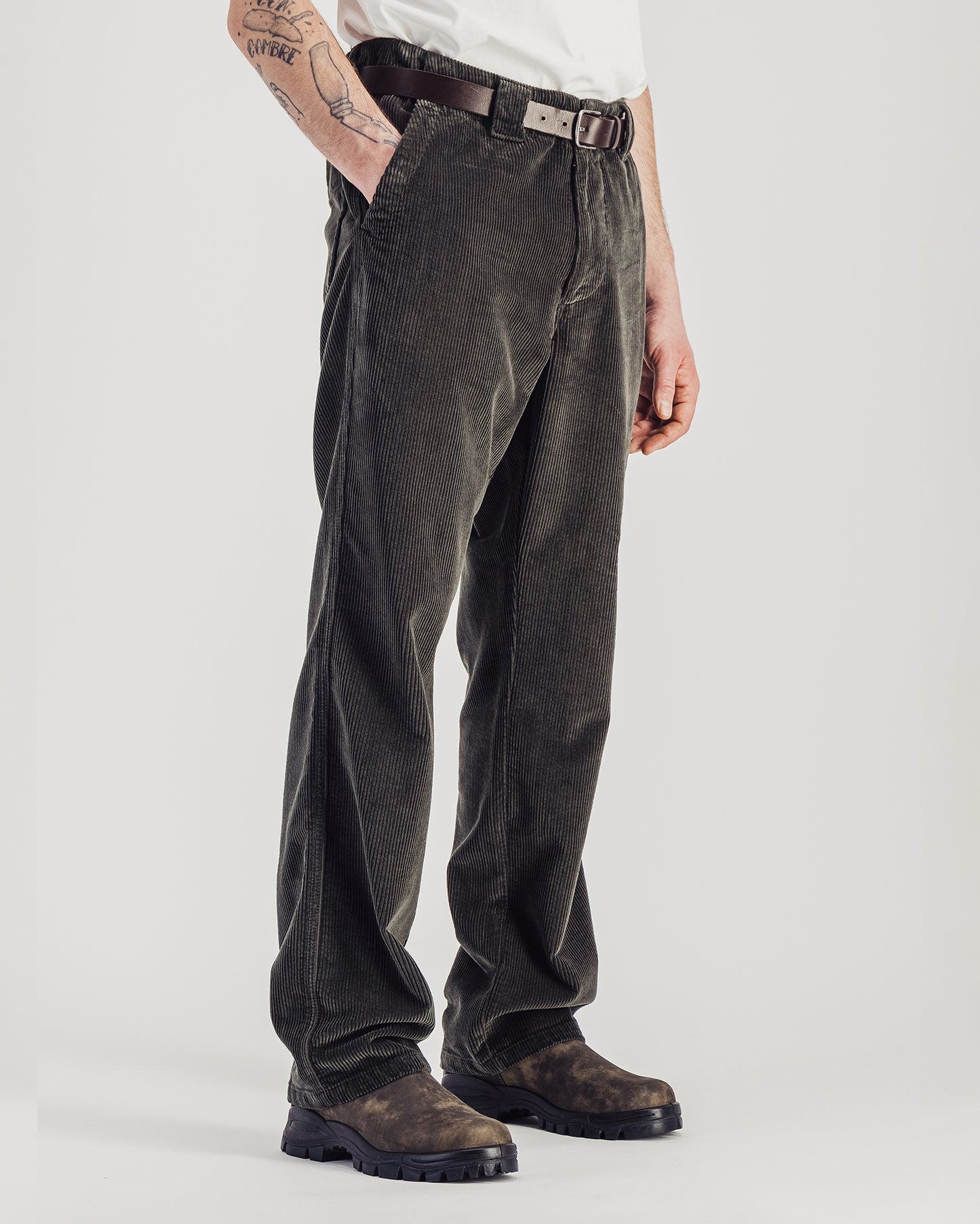 Dock Corduroy Pants Grayish Green