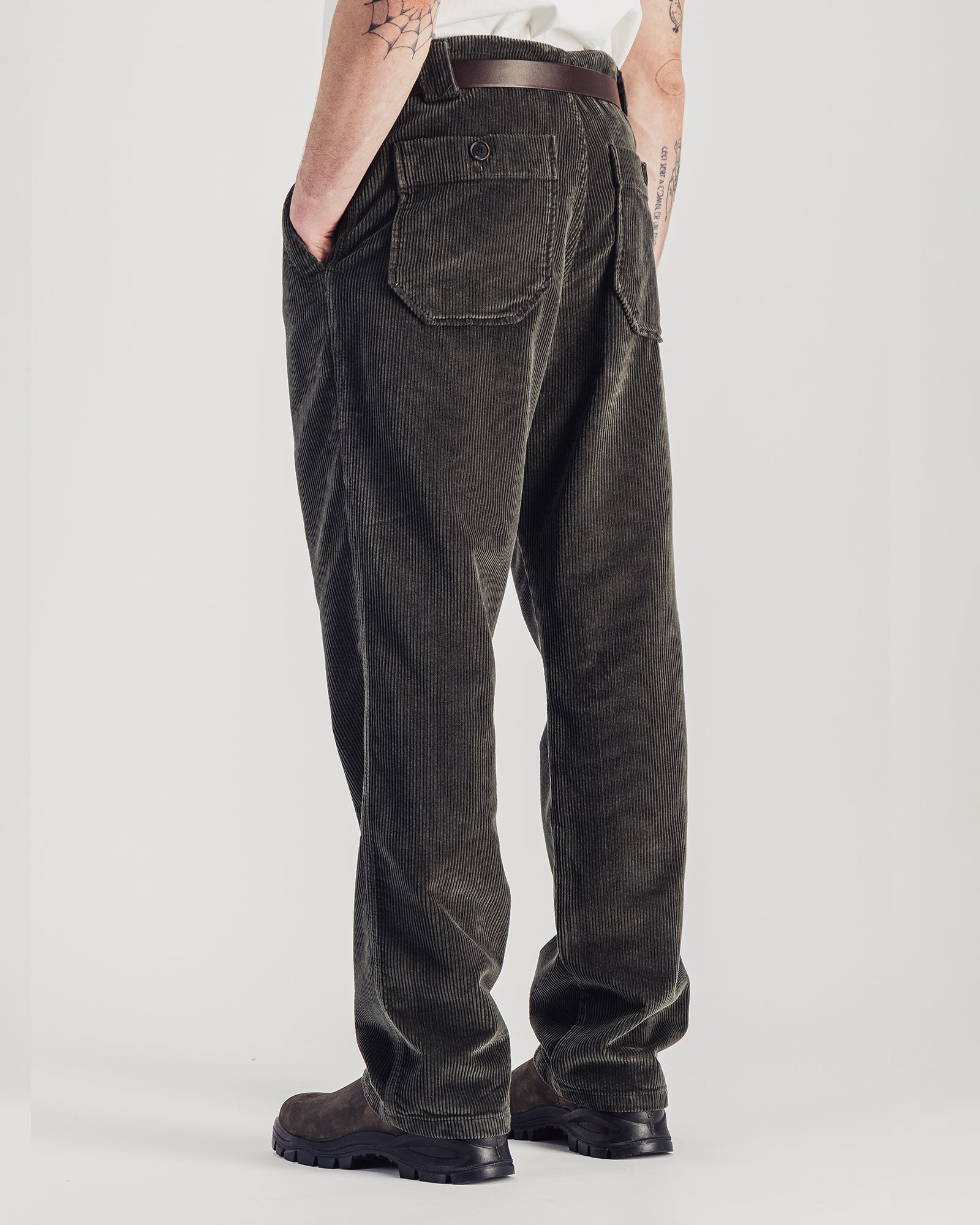 Dock Corduroy Pants Grayish Green