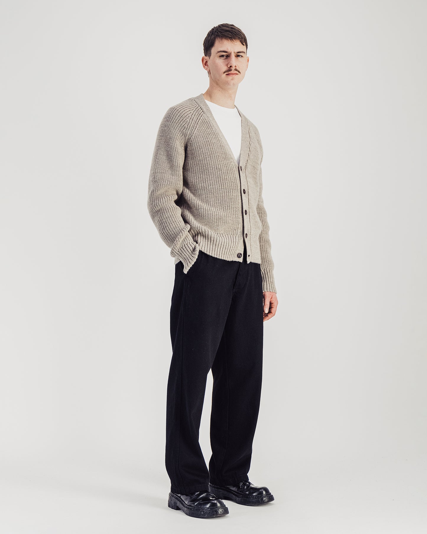 Guy Cardigan Stone Melange